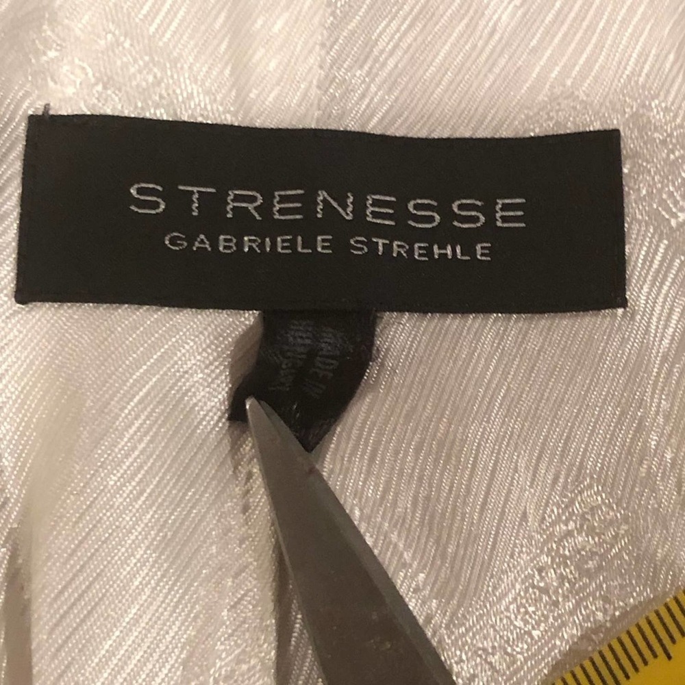 STRENESSE Gabriele Strehle Tan Linen Silk Blazer 8 - Picture 10 of 11